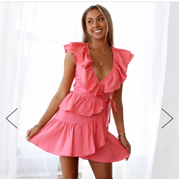 Hello Molly Ruffle Wrap Dress - Picture 1 of 4